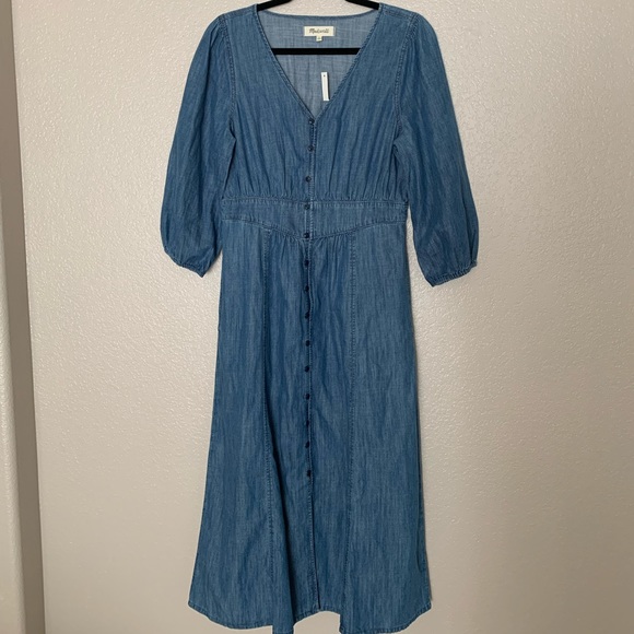 Madewell Chambray Button Down Dress - Picture 4 of 4